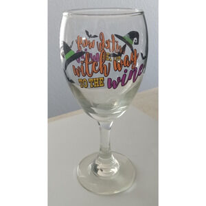 Witch Way To The Wine - Halloween Themed Wine Glass Preowned